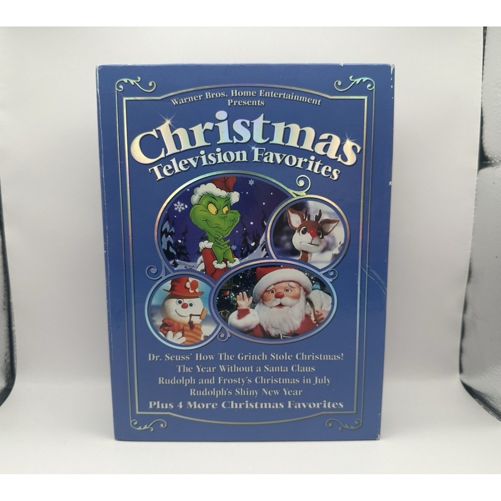 Christmas Television Favorites DVD Grinch Frosty Santa Claus 4 Disc Set Dr Seuss